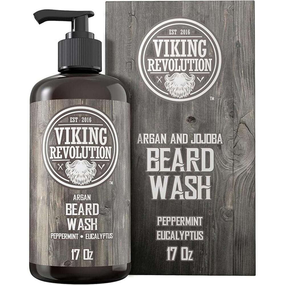 Viking Revolution Beard Wash Shampoo 17oz With Argan & Jojoba Oils